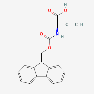 molecular formula C20H17NO4 B3223216 Fmoc-alpha-methyl-D-Propargylglycine CAS No. 1217628-27-7
