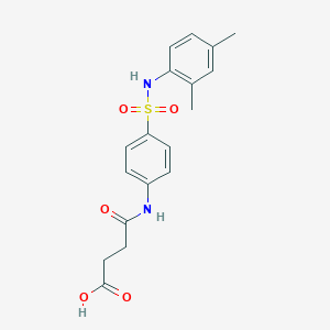 molecular formula C18H20N2O5S B322322 4-{4-[(2,4-Dimethylanilino)sulfonyl]anilino}-4-oxobutanoic acid 