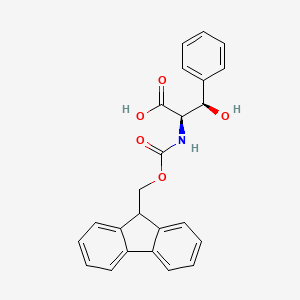 molecular formula C24H21NO5 B3223239 (2R,3R)-2-(9H-fluoren-9-ylmethoxycarbonylamino)-3-hydroxy-3-phenylpropanoic acid CAS No. 1217667-13-4