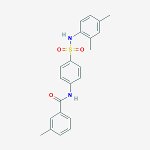 molecular formula C22H22N2O3S B322326 N-{4-[(2,4-dimethylanilino)sulfonyl]phenyl}-3-methylbenzamide 
