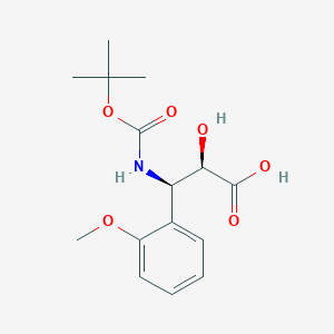molecular formula C15H21NO6 B3223263 (2R,3R)-3-((tert-Butoxycarbonyl)amino)-2-hydroxy-3-(2-methoxyphenyl)propanoic acid CAS No. 1217685-09-0
