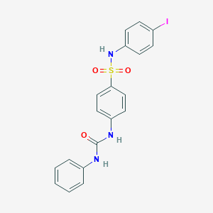 molecular formula C19H16IN3O3S B322328 4-[(anilinocarbonyl)amino]-N-(4-iodophenyl)benzenesulfonamide 
