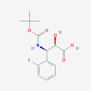 (2R,3R)-3-((tert-Butoxycarbonyl)amino)-3-(2-fluorophenyl)-2-hydroxypropanoic acid