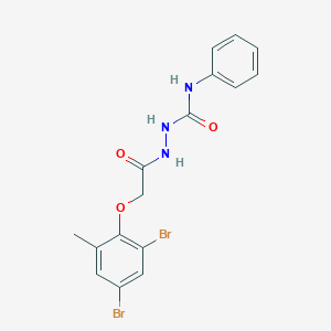 molecular formula C16H15Br2N3O3 B322331 2-[(2,4-dibromo-6-methylphenoxy)acetyl]-N-phenylhydrazinecarboxamide 