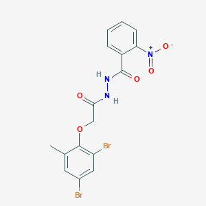 molecular formula C16H13Br2N3O5 B322332 N'-[(2,4-dibromo-6-methylphenoxy)acetyl]-2-nitrobenzohydrazide 