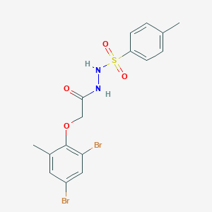 2-(2,4-dibromo-6-methylphenoxy)-N'-[(4-methylphenyl)sulfonyl]acetohydrazide