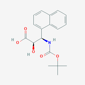 molecular formula C18H21NO5 B3223334 (2R,3R)-3-((tert-Butoxycarbonyl)amino)-2-hydroxy-3-(naphthalen-1-yl)propanoic acid CAS No. 1217753-28-0