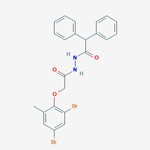 N'-[(2,4-dibromo-6-methylphenoxy)acetyl]-2,2-diphenylacetohydrazide