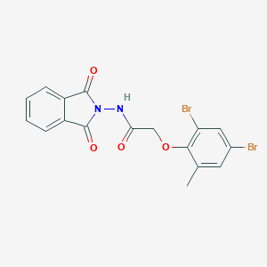 molecular formula C17H12Br2N2O4 B322336 2-(2,4-dibromo-6-methylphenoxy)-N-(1,3-dioxo-1,3-dihydro-2H-isoindol-2-yl)acetamide 