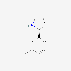 molecular formula C11H15N B3223360 (2S)-2-(3-methylphenyl)pyrrolidine CAS No. 1217781-18-4