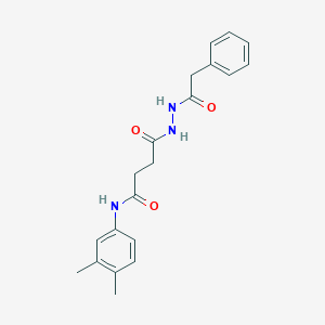 molecular formula C20H23N3O3 B322337 N-(3,4-dimethylphenyl)-4-oxo-4-[2-(phenylacetyl)hydrazino]butanamide 