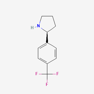 molecular formula C11H12F3N B3223395 (2S)-2-[4-(Trifluoromethyl)phenyl]pyrrolidine CAS No. 1217816-57-3