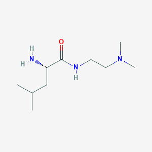 molecular formula C10H23N3O B3223396 (2S)-2-氨基-N-[2-(二甲氨基)乙基]-4-甲基戊酰胺 CAS No. 1217819-81-2