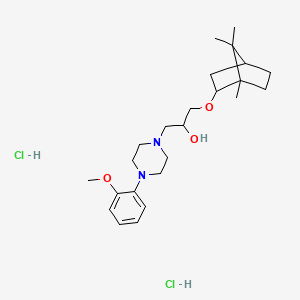 molecular formula C24H40Cl2N2O3 B3223399 1-[4-(2-Methoxyphenyl)piperazin-1-YL]-3-({1,7,7-trimethylbicyclo[2.2.1]heptan-2-YL}oxy)propan-2-OL dihydrochloride CAS No. 1217820-48-8