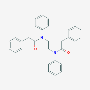 molecular formula C30H28N2O2 B322345 N,2-diphenyl-N-{2-[(phenylacetyl)anilino]ethyl}acetamide 