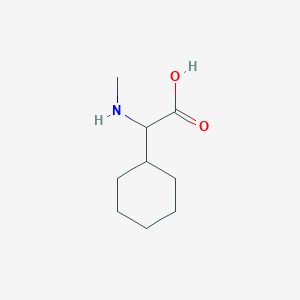 molecular formula C9H17NO2 B3223487 2-Cyclohexyl-2-(methylamino)acetic acid CAS No. 1218286-14-6