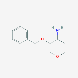 molecular formula C12H17NO2 B3223492 3-(苄氧基)氧杂-4-胺 CAS No. 1218372-54-3