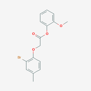 molecular formula C16H15BrO4 B322350 2-Methoxyphenyl (2-bromo-4-methylphenoxy)acetate 