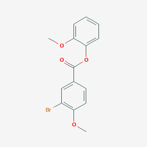 molecular formula C15H13BrO4 B322351 2-Methoxyphenyl 3-bromo-4-methoxybenzoate 