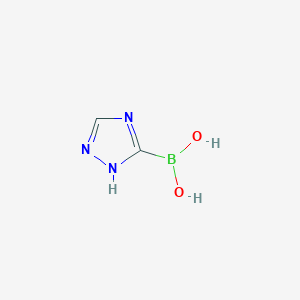 molecular formula C2H4BN3O2 B3223519 1H-1,2,4-triazol-5-ylboronic acid CAS No. 1219080-60-0