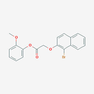 molecular formula C19H15BrO4 B322353 2-Methoxyphenyl [(1-bromo-2-naphthyl)oxy]acetate 