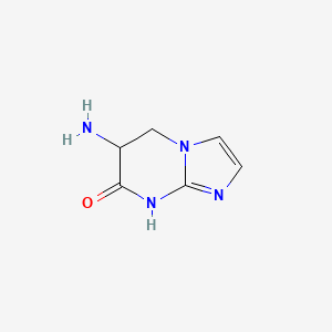 molecular formula C6H8N4O B3223547 6-Amino-5,6-dihydroimidazo[1,2-a]pyrimidin-7(8H)-one CAS No. 1219406-60-6