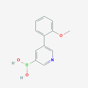 molecular formula C12H12BNO3 B3223555 5-(2-Methoxyphenyl)pyridin-3-ylboronic acid CAS No. 1219737-10-6