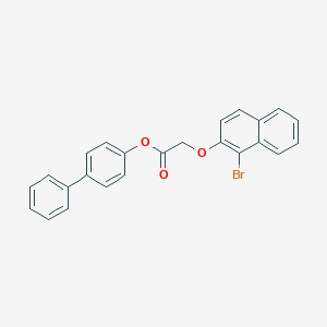 molecular formula C24H17BrO3 B322358 Biphenyl-4-yl [(1-bromonaphthalen-2-yl)oxy]acetate 