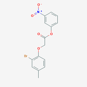 molecular formula C15H12BrNO5 B322359 3-Nitrophenyl (2-bromo-4-methylphenoxy)acetate 