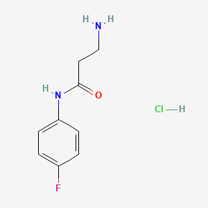 molecular formula C9H12ClFN2O B3223599 3-Amino-N-(4-fluorophenyl)propanamide hydrochloride CAS No. 1220035-45-9
