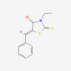 molecular formula C12H11NOS2 B3223607 (Z)-5-苯亚甲基-3-乙基-2-硫代噻唑烷-4-酮 CAS No. 1220624-78-1