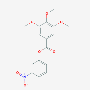 molecular formula C16H15NO7 B322361 3-Nitrophenyl 3,4,5-trimethoxybenzoate 