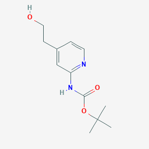molecular formula C12H18N2O3 B3223610 tert-Butyl (4-(2-hydroxyethyl)pyridin-2-yl)carbamate CAS No. 1220627-15-5