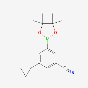 3-Cyclopropyl-5-(4,4,5,5-tetramethyl-1,3,2-dioxaborolan-2-yl)benzonitrile