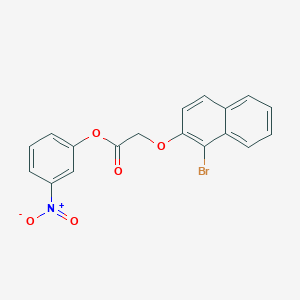 molecular formula C18H12BrNO5 B322363 3-Nitrophenyl [(1-bromo-2-naphthyl)oxy]acetate 