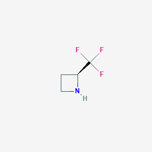 molecular formula C4H6F3N B3223637 (2S)-2-(三氟甲基)氮杂环丁烷 CAS No. 1221266-25-6