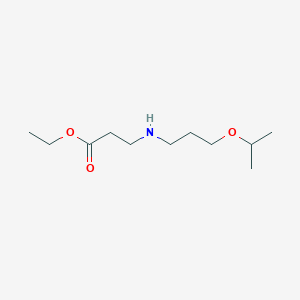 molecular formula C11H23NO3 B3223638 Ethyl 3-{[3-(propan-2-yloxy)propyl]amino}propanoate CAS No. 1221341-53-2