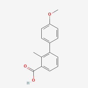 molecular formula C15H14O3 B3223653 3-(4-Methoxyphenyl)-2-methylbenzoic acid CAS No. 1221722-08-2