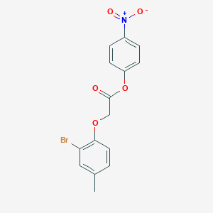 molecular formula C15H12BrNO5 B322366 4-Nitrophenyl (2-bromo-4-methylphenoxy)acetate 