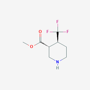 molecular formula C8H12F3NO2 B3223672 (3R,4S)-methyl 4-(trifluoromethyl)piperidine-3-carboxylate CAS No. 1221818-95-6