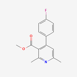 molecular formula C15H14FNO2 B3223684 Methyl 4-(4-fluorophenyl)-2,6-dimethylnicotinate CAS No. 122252-67-9