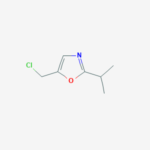 molecular formula C7H10ClNO B3223688 5-Chloromethyl-2-isopropyloxazole CAS No. 1222556-80-0