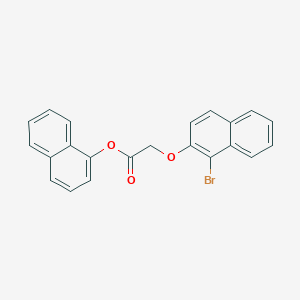 molecular formula C22H15BrO3 B322369 1-Naphthyl [(1-bromo-2-naphthyl)oxy]acetate 