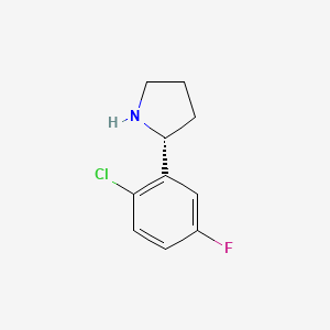 molecular formula C10H11ClFN B3223704 (r)-2-(2-Chloro-5-fluorophenyl)pyrrolidine CAS No. 1223405-13-7