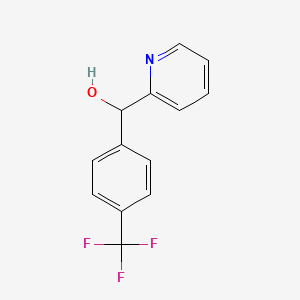 molecular formula C13H10F3NO B3223726 Pyridin-2-yl(4-(trifluoromethyl)phenyl)methanol CAS No. 122377-18-8