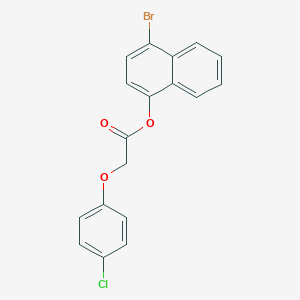 molecular formula C18H12BrClO3 B322374 4-Bromo-1-naphthyl (4-chlorophenoxy)acetate 