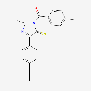 4-(4-tert-butylphenyl)-2,2-dimethyl-1-(4-methylbenzoyl)-2,5-dihydro-1H-imidazole-5-thione