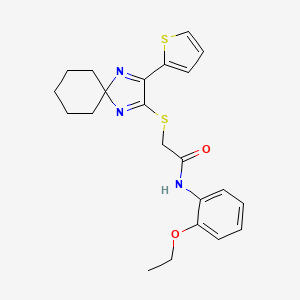 N-(2-ethoxyphenyl)-2-((3-(thiophen-2-yl)-1,4-diazaspiro[4.5]deca-1,3-dien-2-yl)thio)acetamide