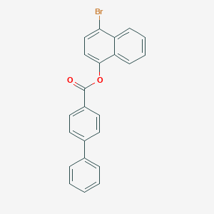 molecular formula C23H15BrO2 B322377 4-Bromonaphthalen-1-yl biphenyl-4-carboxylate 