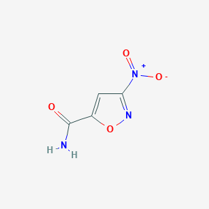 molecular formula C4H3N3O4 B3223778 3-Nitroisoxazole-5-carboxamide CAS No. 1224594-00-6